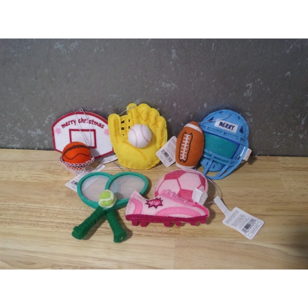 Set of 5 - Target Wondershop Christmas 2023 Felt Sports Ornaments Football